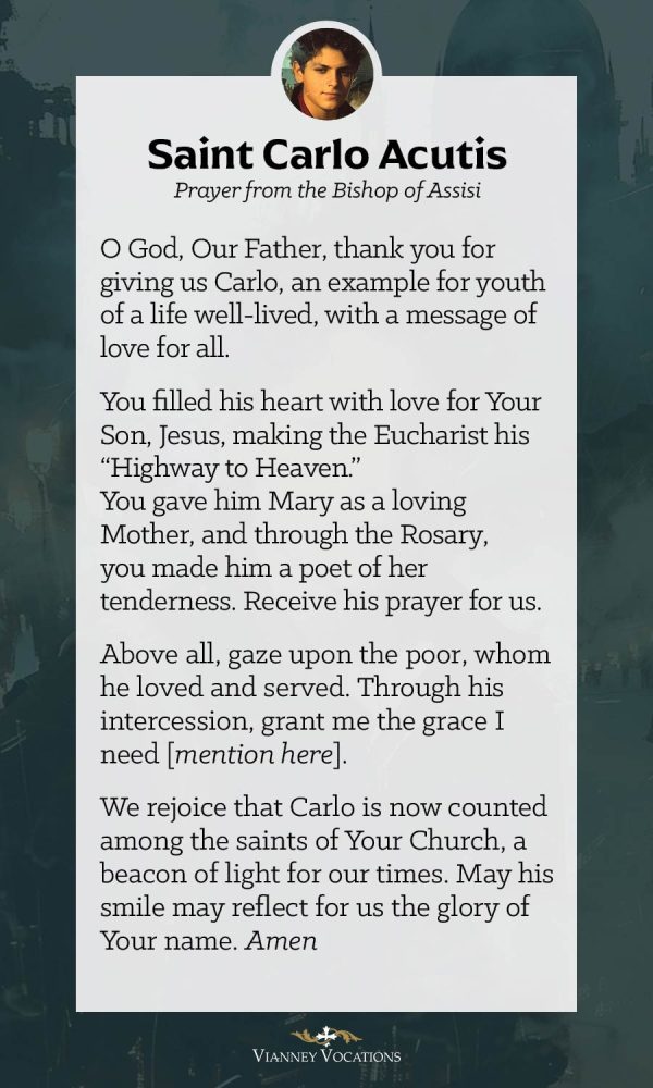 Prayer Card — Saint Carlo Acutis (set of 50) - Image 3