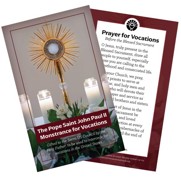 Prayer Card - Pope St. John Paul II Monstrance (set of 50)